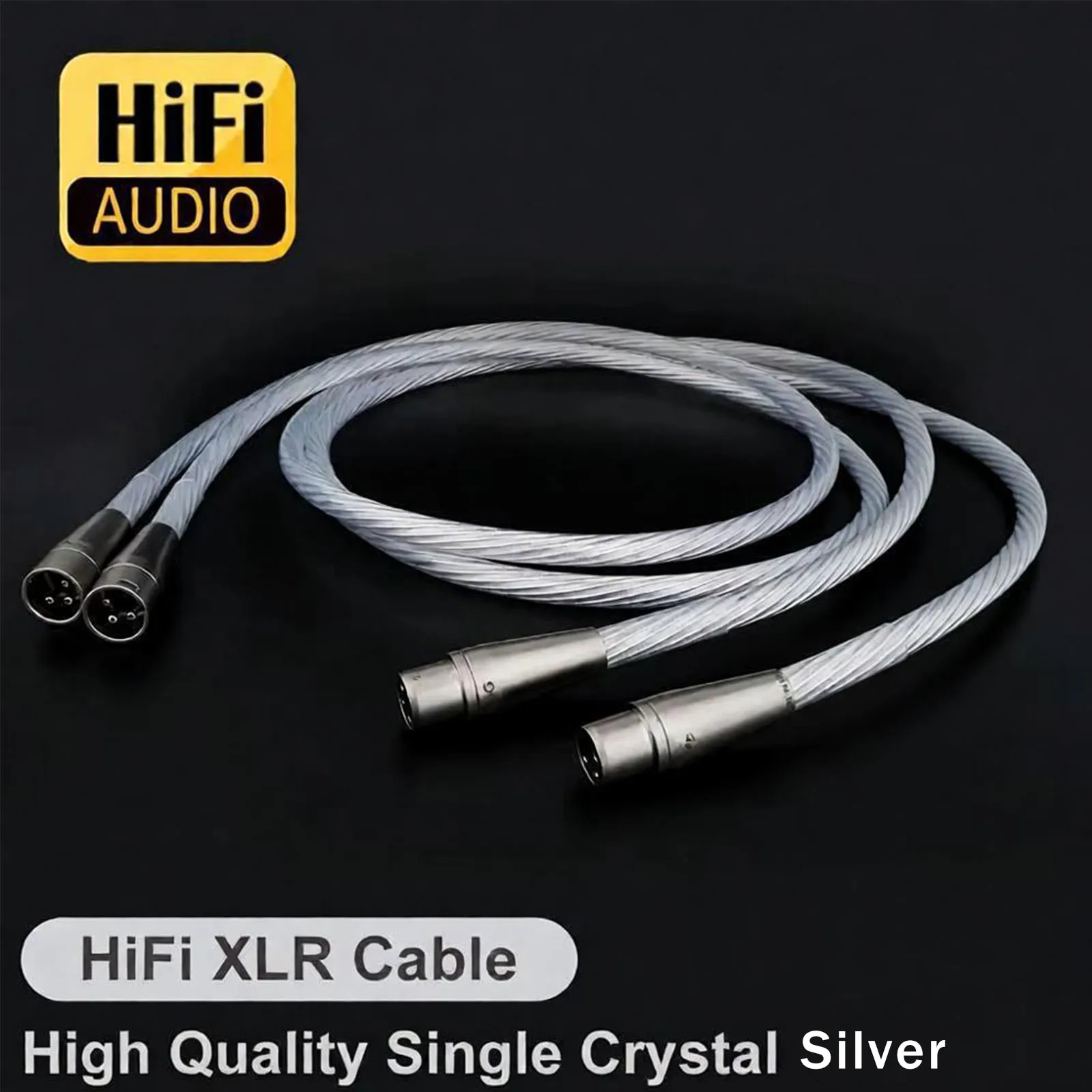 Hi fi RCA Cable 5N OCC Rca to Rca Audio Cable Foil Silver Shield HIFI Stereo Aux Cable Audiophile Wire for Speaker Amplifier DVD