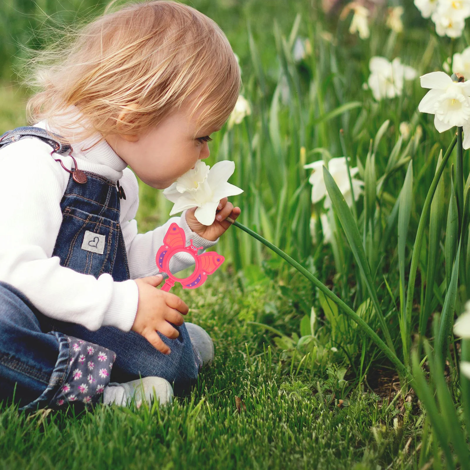 Lupa de insectos de mano para niños, lupa de plástico compacta con lente de alta definición Montessori, 9 Uds.