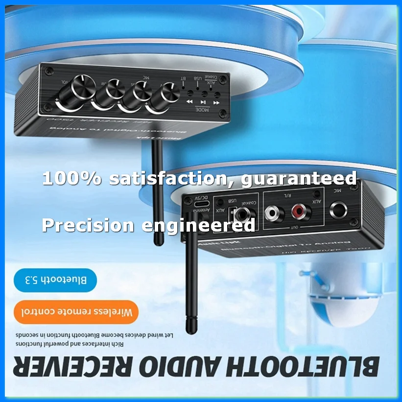 Receiver Transmitter AUX 3.5mm Optical Coaxial Wireless Music Audio Bluetooth 5.3 Adapter Digital to Analog Converter-A19I