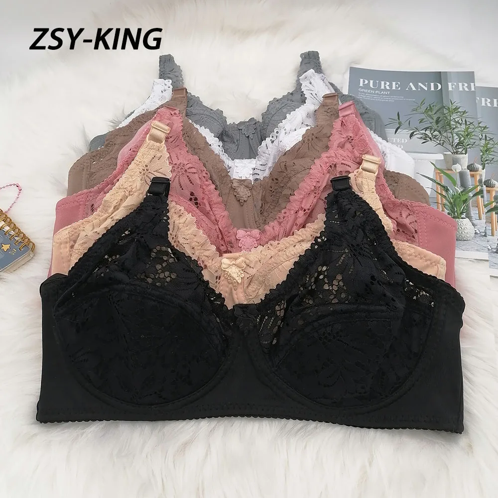 

Great Mom cotton bra comfy push up bras for women support Minimizer lingerie demi thin padded top large size bra 34B-46E C17