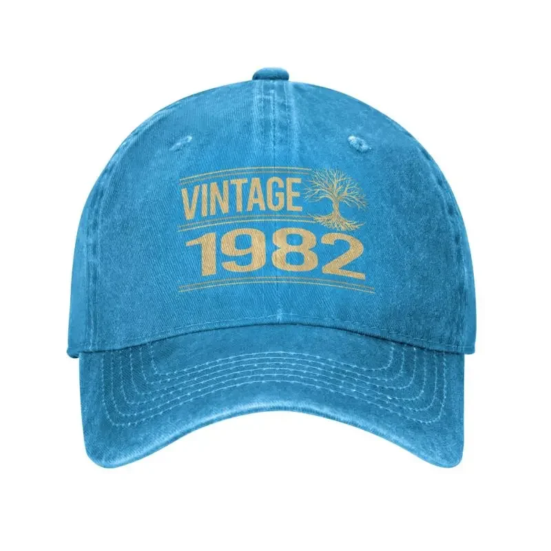 Cotton Retro Made In 1982 Tree Of Life Baseball Cap Men Women Personalized Adjustable 41th Birthday Years Old Dad Hat Spring