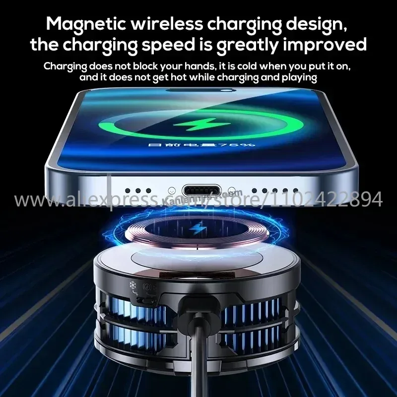 MEMO CX08, 2 in 1 Thermoelectric Phone Cooler and Wireless Charger, Semiconductor-Based, for iPhone & Android Phones