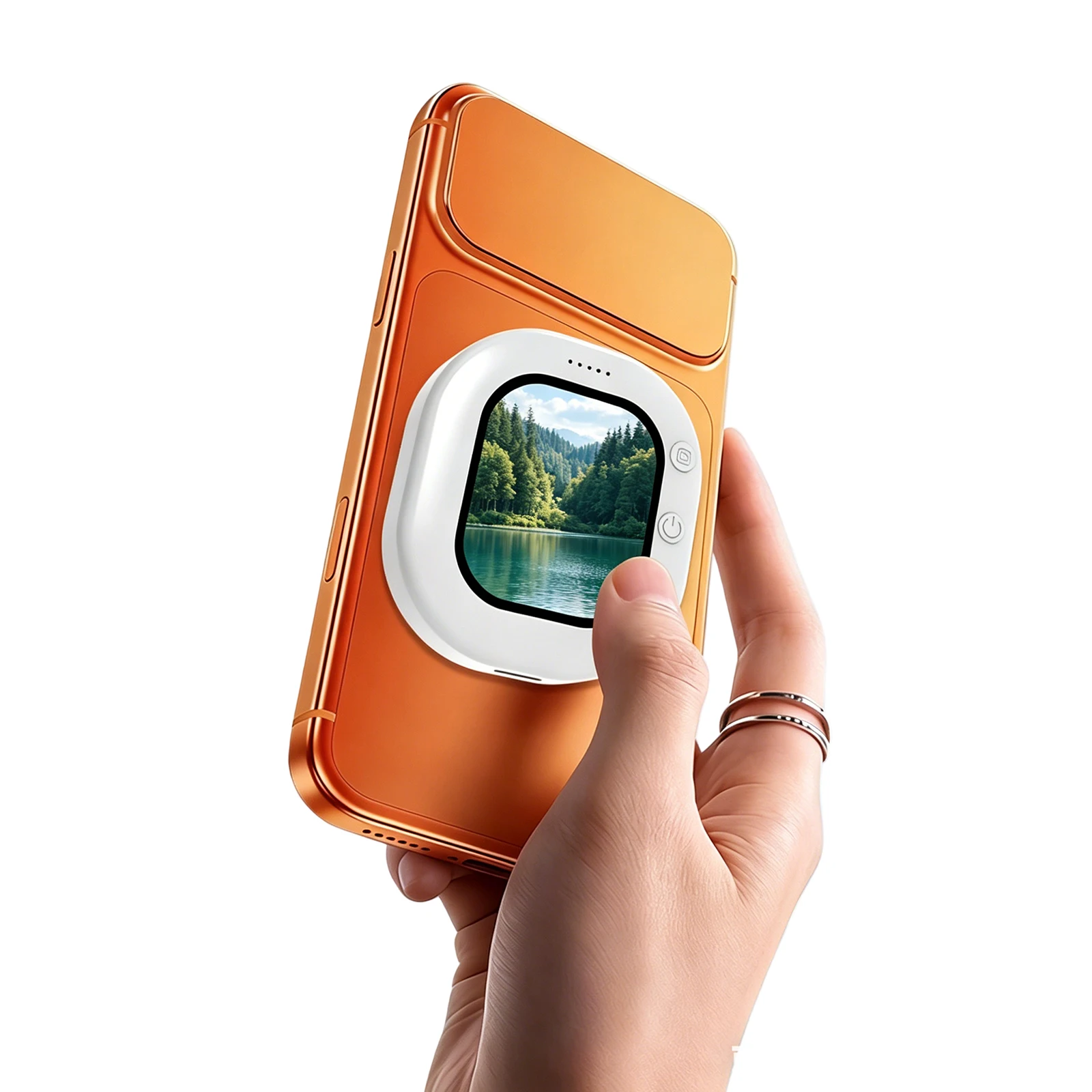 

Mobile Screen Sharing Device Plug and Play Lightweight Magnetic Selfie Screen Casting Device for iPhone Android HD Live Video