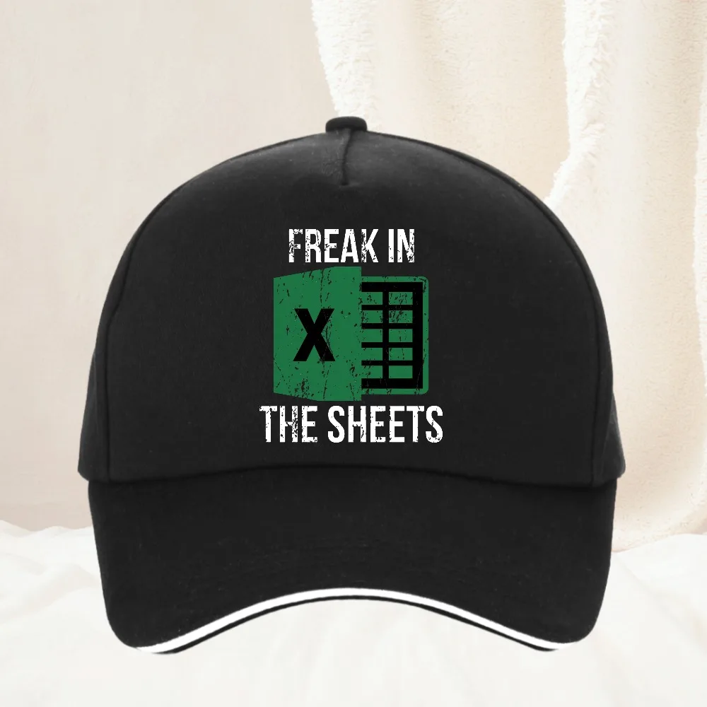 

Freak in The Sheets Men and Women Soft Fashion hat Excel Spreadsheets Wfh Work From Home Accounting Baseball Cap