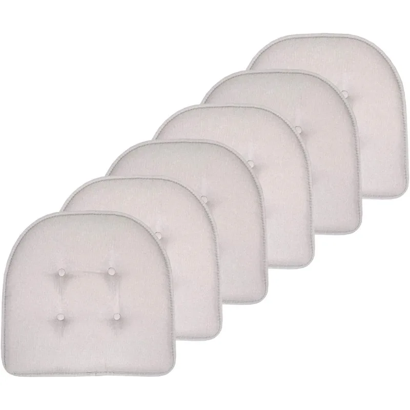 Sweet Home Collection Chair Cushion Memory Foam Pads Tufted Slip Non Skid Rubber Back U-Shaped 17