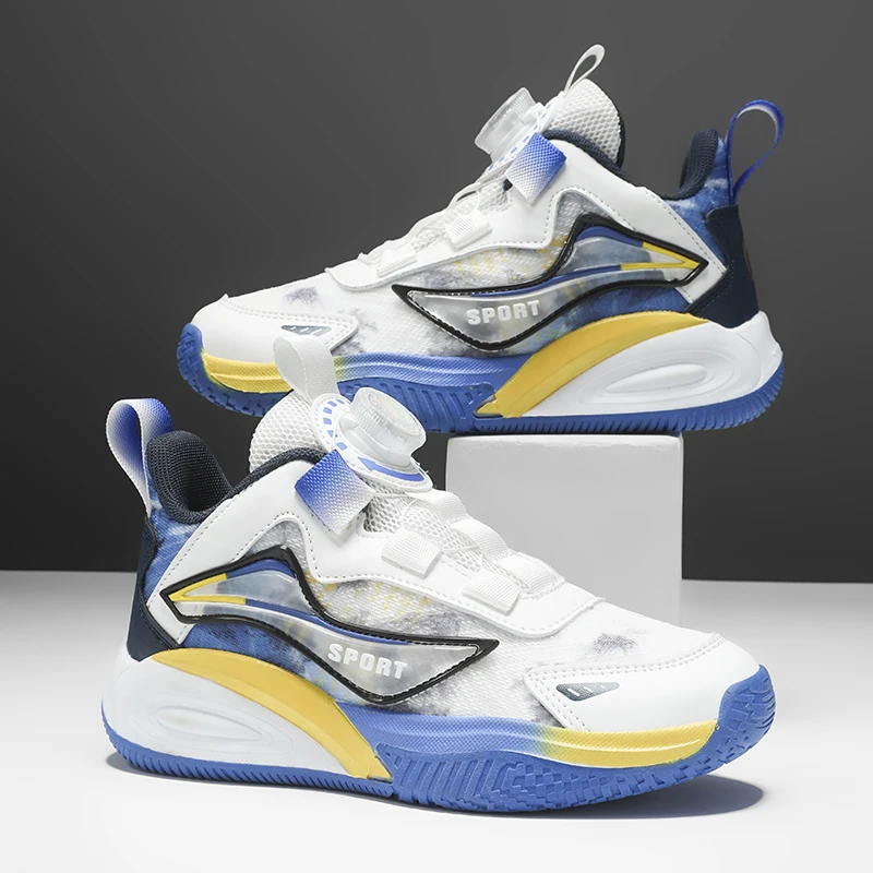 

Children Sneaker Boys Basketball Shoes 2025 New Rubber Sole Non-slip Kids School Sports Shoes Luxury Sneaker for Boy