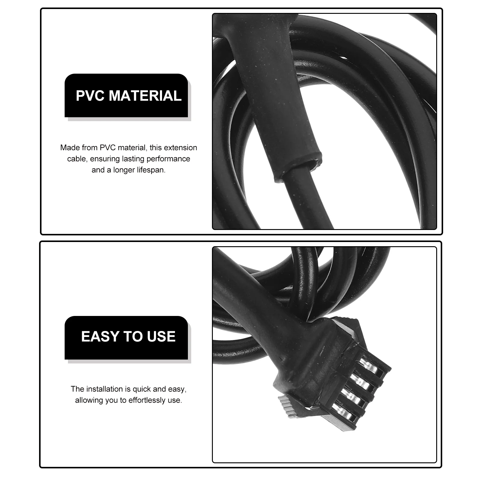 4 Pcs Chassis Light Extension Cord Cords Pin LED Cable Strip Pvc for Car Neon Wire