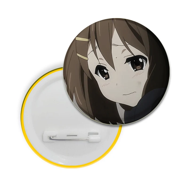 58/44/32Mm Anime K-ON Pin Cartoon Figuren Hirasawa Yui Akiyama Mio Broche Badge Knoopspelden Op Rugzak Cadeau Voor Firends