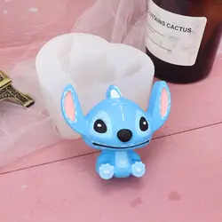Miniso Stitch Kuromi Silicone Mold Car Ornament Aromatherapy Gypsum Candle Ornament Pudding Cake Mousse Chocolate Silicone Mould