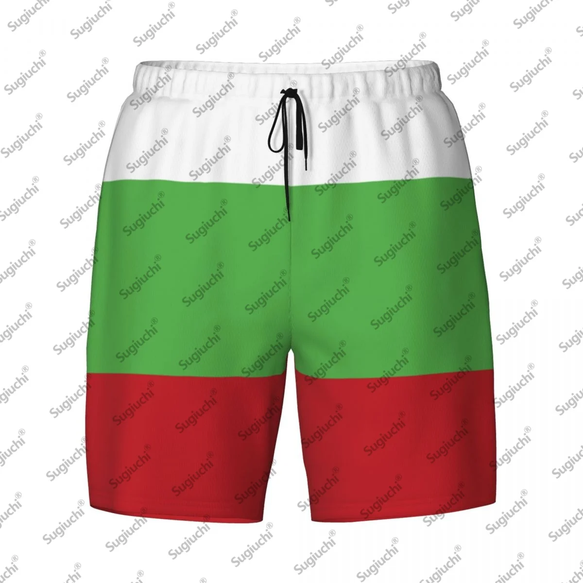 

2025 Флаг Болгарии Топ с 3D принтом Мужские плавки Гавайский купальный пляж 2 в 1, быстросохнущие летние шорты для плавания с карманами