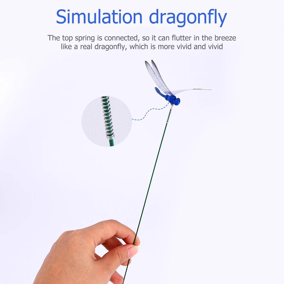 

50 Pcs Simulation Dragonfly Artificial Decorative Colorful naments Garden Decoration PVC Material Realistic Durable Fluttering