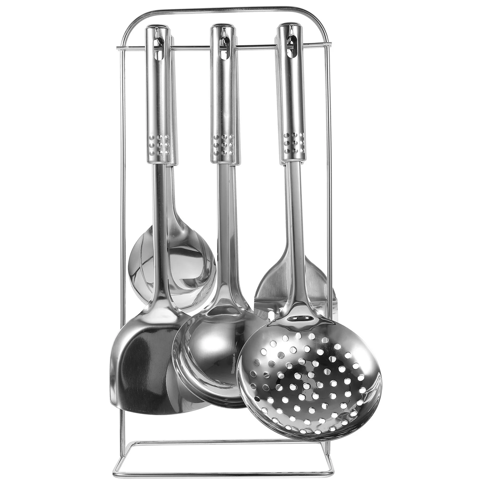 

1Set Kitchen Utensils Kit Stainless Steel Cookware Nonstick Heat-Resistant Easy Clean Elegant Design Dining Table