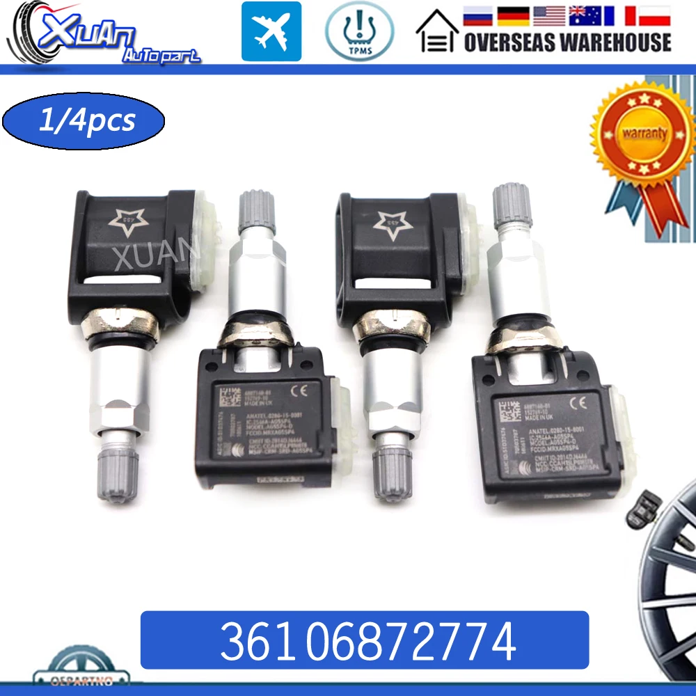 36106872774 Tire Pressure Sensor Tyre Monitoring System TPMS for BMW G30 G31 G38 F90 G32 G11 G12 G01 G02 G05 E-Class W213 433Mhz