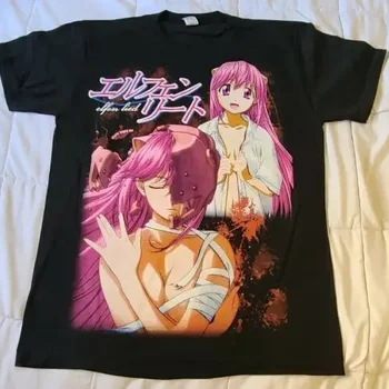 일본 애니메이션 엘펜 거짓말 티, 블랙 티셔츠, 대형 vtg 스타일 _ _ 