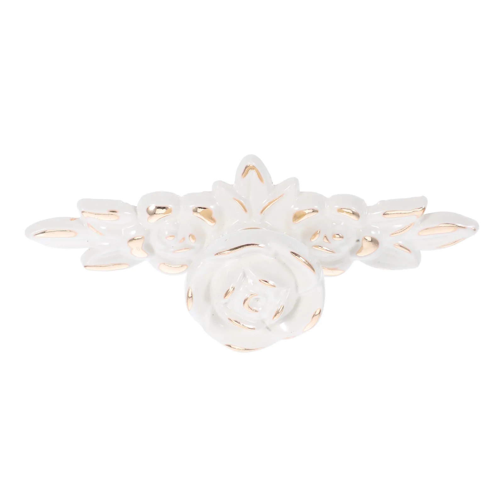 European Style Lacquered Rose Flower Cabinet Handle Zinc Alloy Modern Furniture Pull Easy Installation Kitchen Bathroom Bedroom