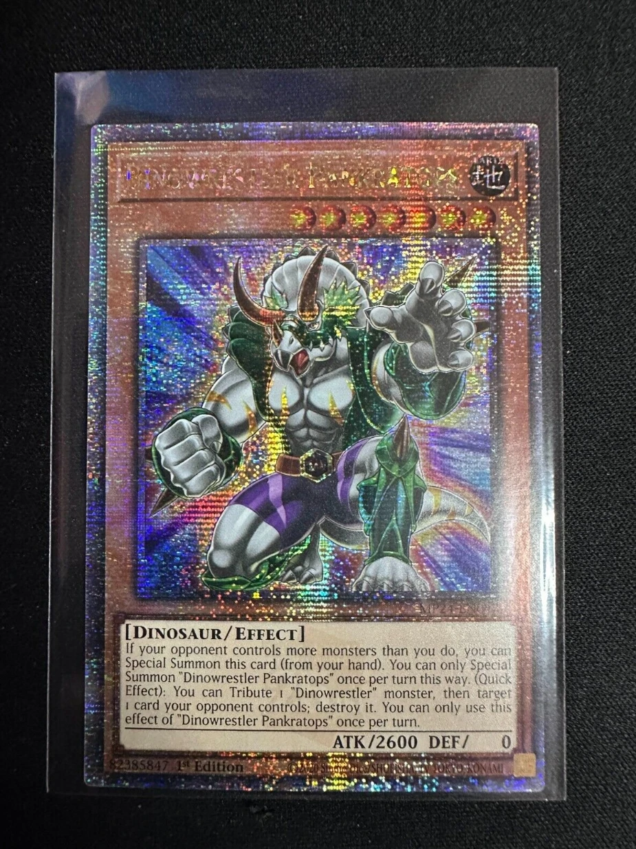 Yugioh KONAMI TCG MP24-EN047 Dinowrestler Pankratops 25th Quarter Century Secret English 1st Edition Collection Mint Card