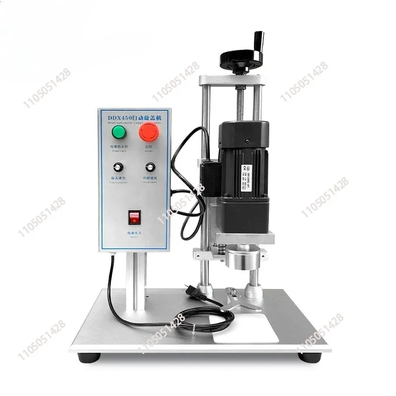 220V Semi Automatic Capping Machine Electric Desktop Can Jar Glass Sauce Honey Bottle Twist Off Equipment