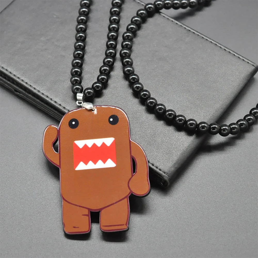 1Pcs Car Pendant Cartoon Shape Acrylic Domo-kun Rock Jdm Rearview Mirror Pendant Pendant Car Accessories Hanging Ornament Gift