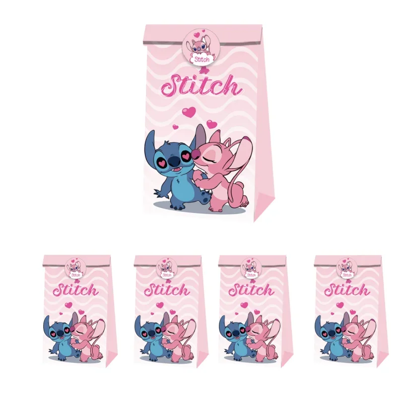 Stitch Kid Happy Birthday Decoration Cute Paper Candy Bag decorazione per feste per bambini Anniversaire Gender Reveal Globos tovaglia