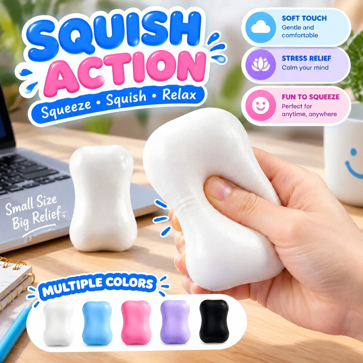 Fluffy Soft Handmade Squishy Crispy Soap Squeeze Toy Anxiety Relief Stress Release Student Present For Children Holiday Perfect