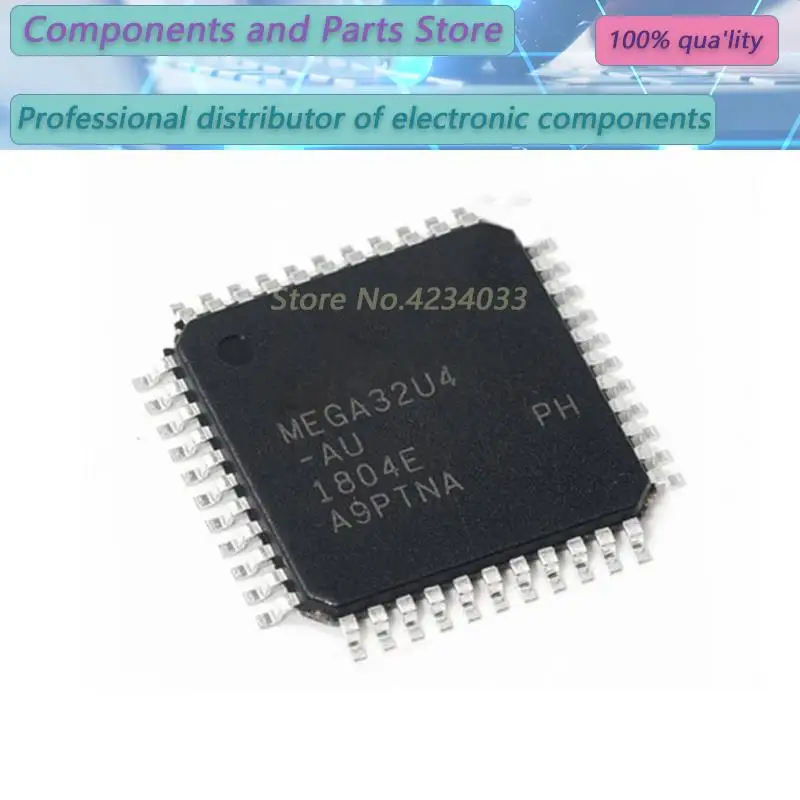 1PCS ATMEGA32U4-AUR  ATMEGA32U4-A  ATMEGA32UTQFP-44  NEW100% A32U4-AUR