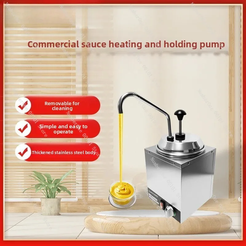 Electric Sauce Pump Cheese Sauce Pump Cheese Heating Thermostat 4L Fructose Squeeze Press