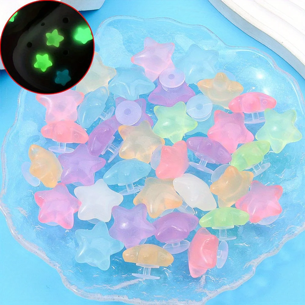 3/11/22pcs Multi-color Resin Star Shaped Shoe Decoration, Used for DIY Beach Vacation Beach Bag Sandals Decoration Accessories