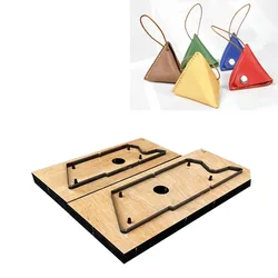 Wooden Die Cutting Triangle Leather Coin Bag Tools for DIY, Punching Die, Sewing Utensils, Carft Mold Set Supplies