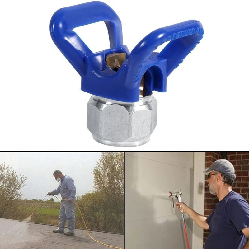 ABDJ- 246215   Base protectora de punta de 7/8 pulgadas Punta G7/8 Azul X Boquillas de punta reversibles Handtite Se adapta a pintura sin aire 246-215