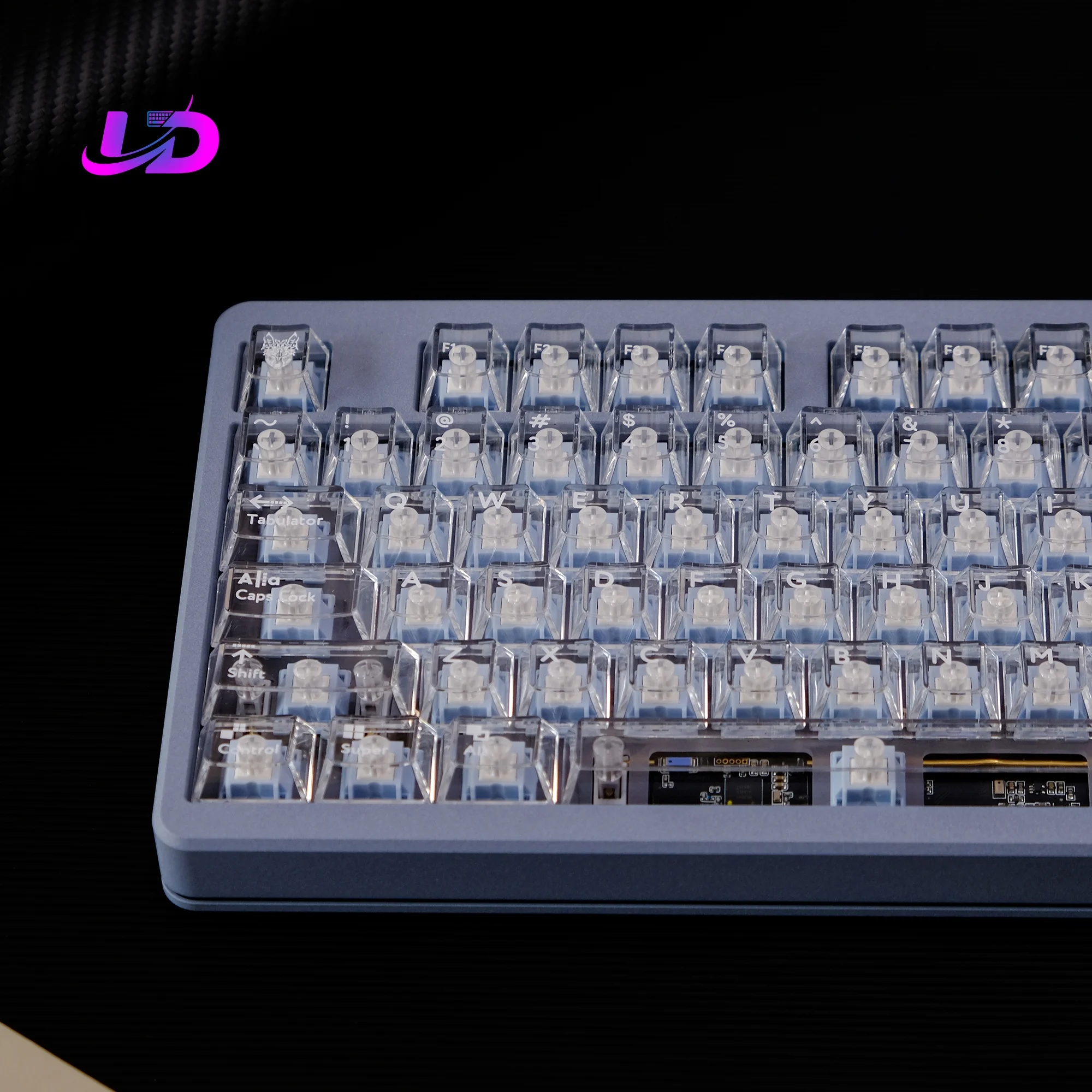 Double Shot Clear Keycaps Cherry Profile 130+ Keys White Full Transparent PC Keycaps for Gateron MX Switches Mechanical Keyboard