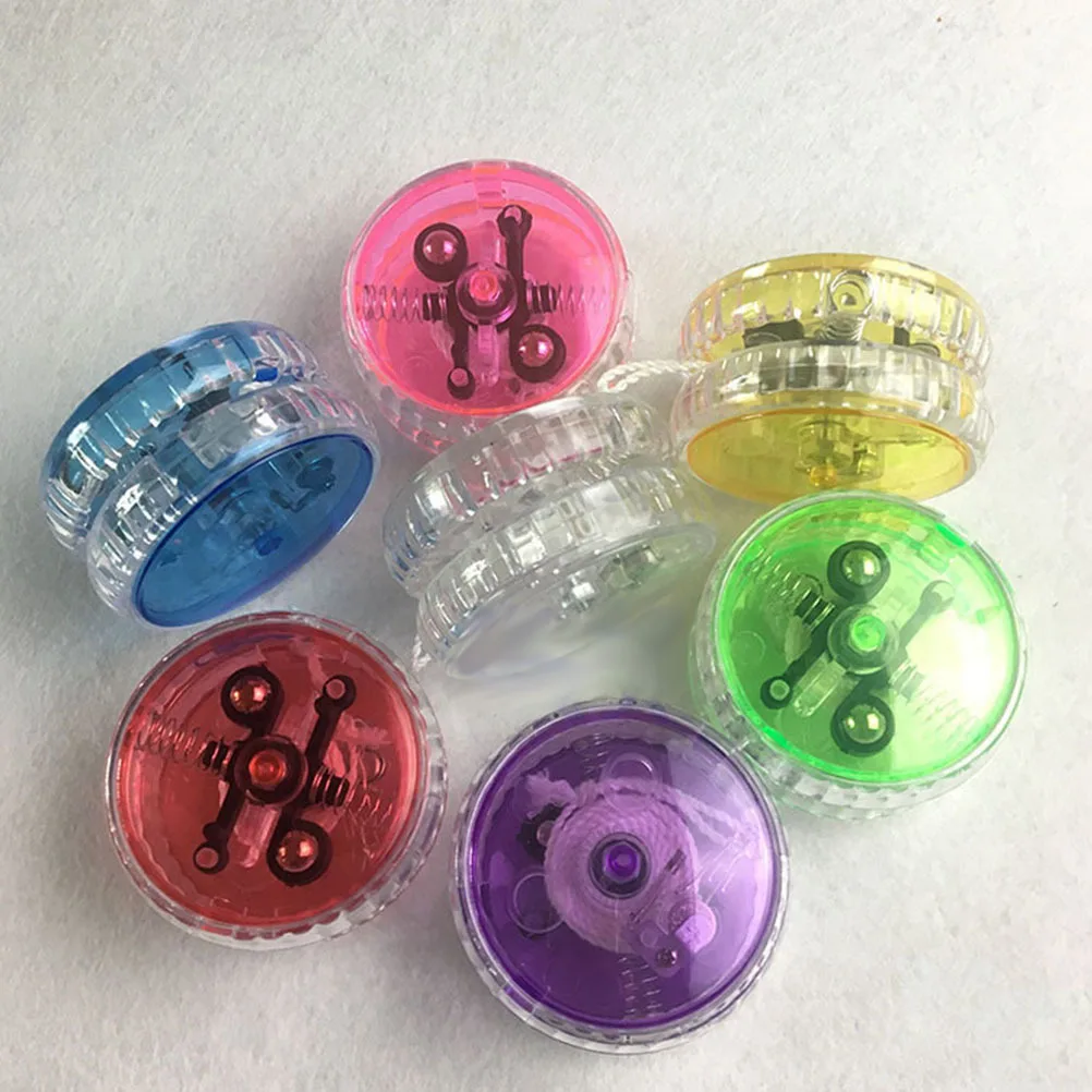 15pcs Flashing Yoyo Ball Luminous Yo Yos Glow In Dark Smooth Shiny Surface Wear Resistant Fun Indoor Outdoor Activity For Kids