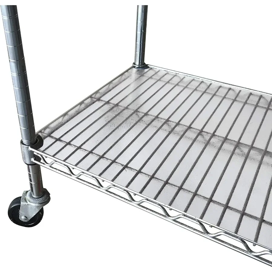 مجموعة بطانة الرف لرفوف الأسلاك 4 عبوات بطول 18 بوصة × 48 بوصة أغطية فينيل بلاستيكية شفافة واسعة لمخزن المطبخ والغار #1