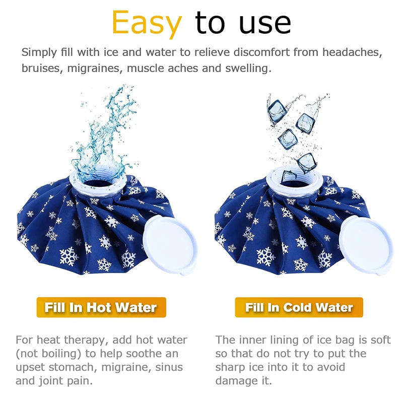 كيس الماء الساخن والثلج القابل لإعادة الاستخدام للإصابات الرياضية حزمة الثلج التفاف كيس الثلج المبرد العلاج حزم لتخفيف آلام الوجه الكاحل الركبة