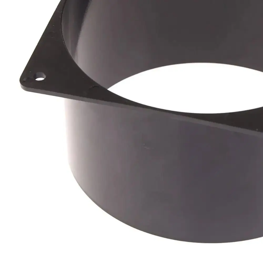 75/100/120/150mm Flange Connector ABS Black Air Ducting Connection Flange Straight Flange Pipe Fitting
