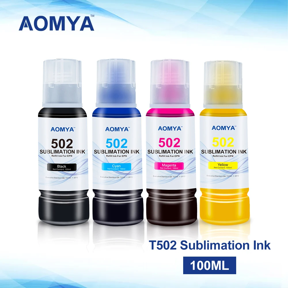 

4*100ml Sublimation ink T502 for Epson ET-2720 ET-2760 ET-4700 ET-4760 ET-1500 WF3620 WF3640 WF7610 WF7620 WF7710 WF7720 printer