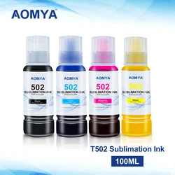 Tinta de sublimación T502 para impresora Epson, 4x100ml, para ET-2720, ET-2760, ET-4700, ET-4760, WF3620, WF3640, WF7610, WF7620, WF7710, WF7720