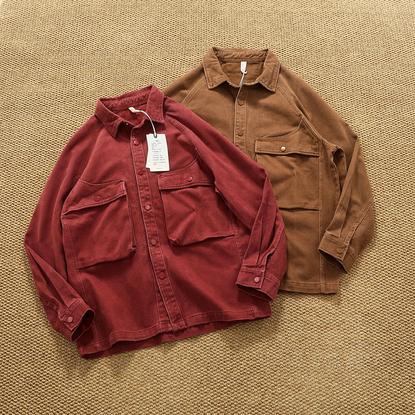 

Толстая тяжелая саржевая тканая рабочая одежда, мужская осенне-зимняя новая карманная рабочая одежда, модный дизайн, топ