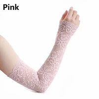 Lace Arm Sleeves for Women Long Mesh Yarn Arm Cover Sun Ultraviolet Protection Fingerless Arm Cuff