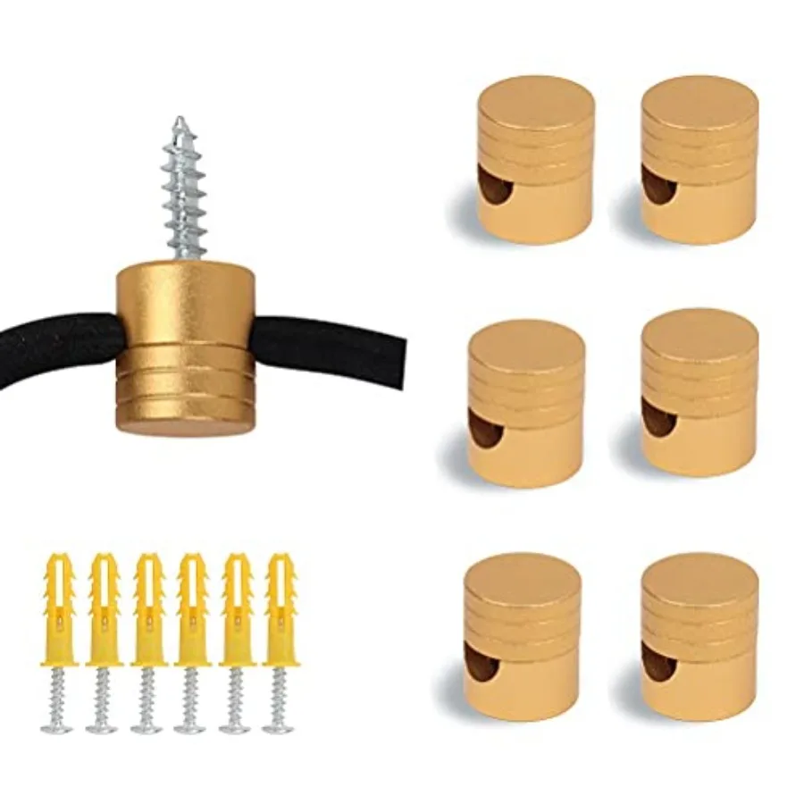 Matte Swag Hook for Chandelier Ceiling Lights Cable, 6 Pack Lamp Hook for Hanging Pendant Lighting Fixture, Modern Hook