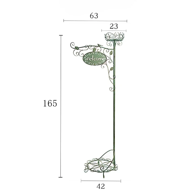 Floor Standing Plant Shelf for Garden Balcony Flowerpot Holder  Rose Climbing Rattan Trellis Outdoor Decoration Welcome Sign image 6