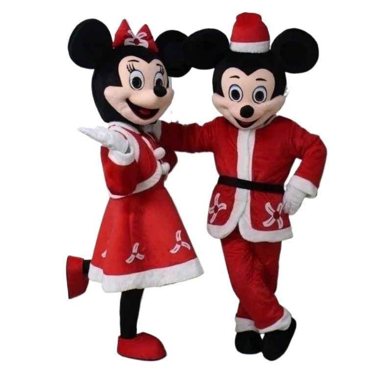 

Cosplay Costume Christmas Boy Mickey Mouse Girl Minnie Cartoon Character Mascot Advertising Fancy Dress Party Props