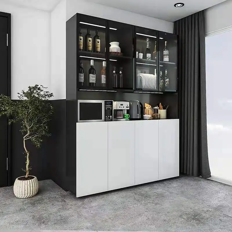 Dining side integrated wall-mounted living room multifunctional storage cabinet