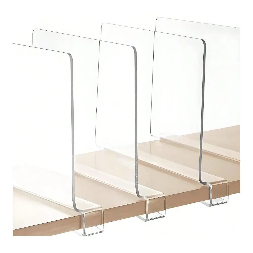 Functional Partition Household PET Plastic Bedroom Clothing Partition Bookshelf Partition Cabinet Desktop Separation Board 2Pac