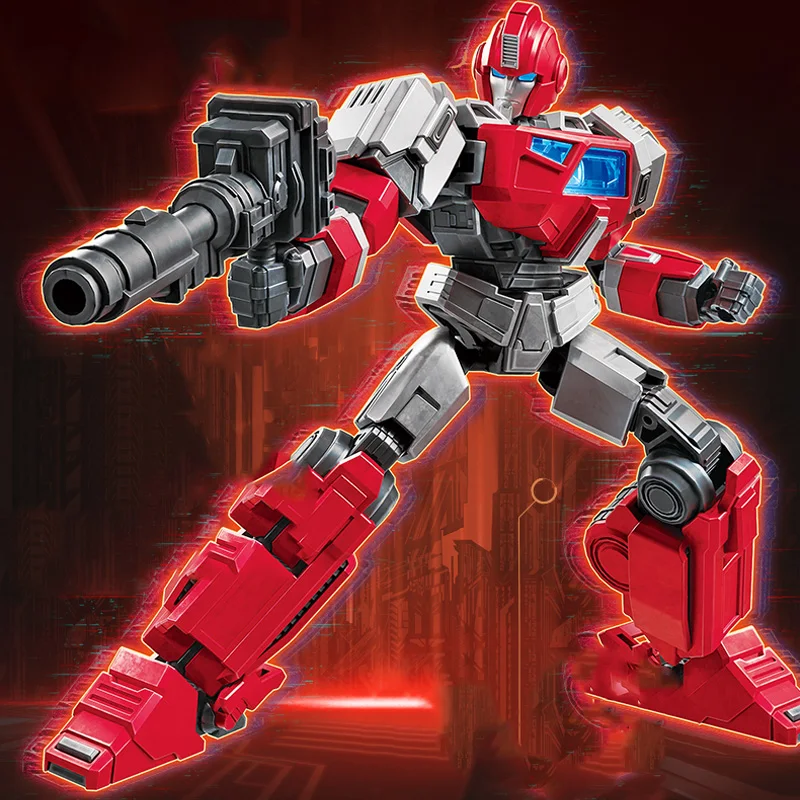 Anime Building Block Man Transformers Origine Optimus Prime Bumbler Redscream Figura di assemblaggio Ornamenti giocattolo Modello Regalo di compleanno