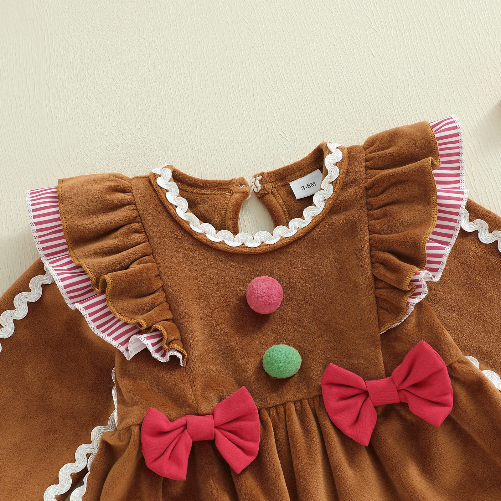 

My First Christmas Baby Girl Outfit Gingerbread Man Romper jumpsuit Newborn Ginger Bread Bodysuit xmas clothes