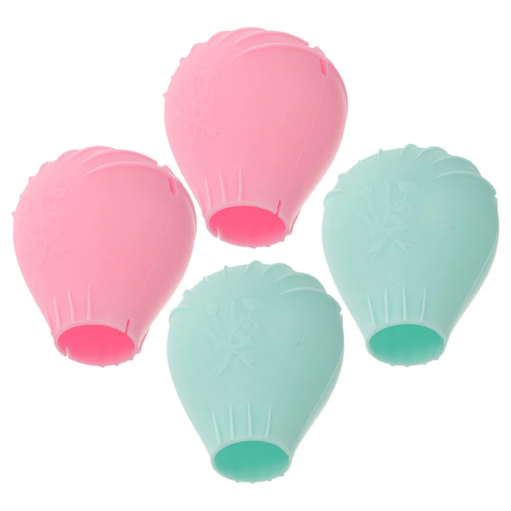 

4Pcs Silicone Makeup Brush Covers Organizer Case Travel Protector Soft Durable Bristles Shape Maintainer Multiple