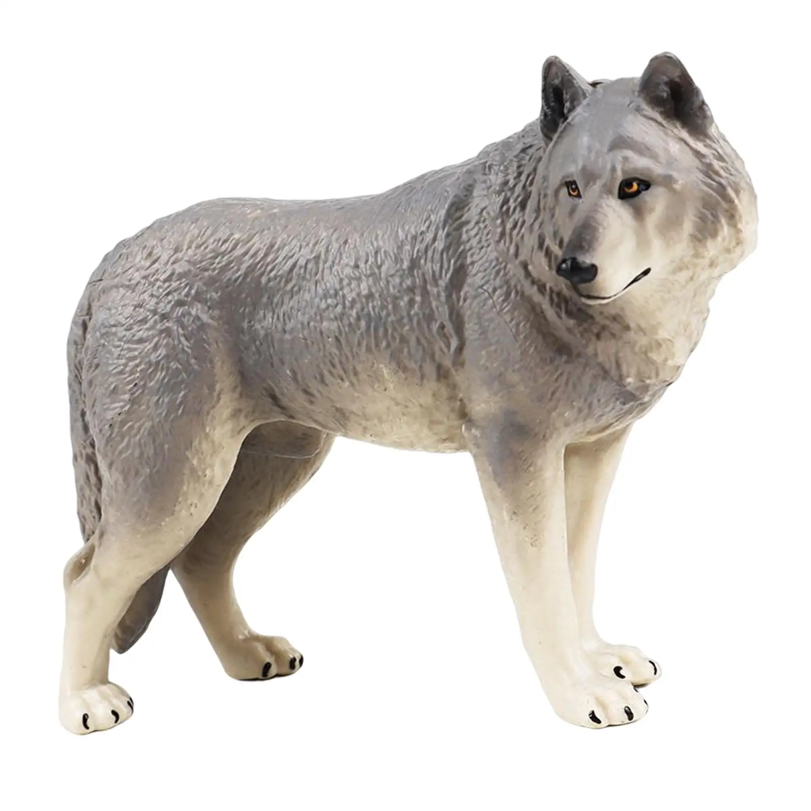 Simulation Dog Statue Plastic Animal Figurine for Kids Learning Toy Bookshelf Decor Collection Piece
