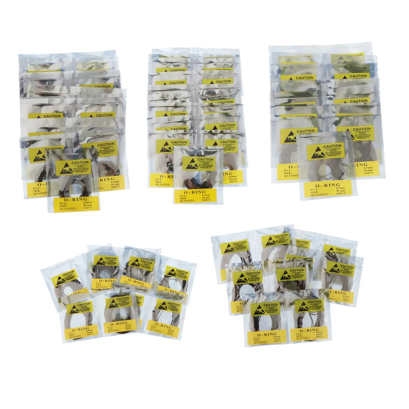 Watch Back Cover Gaskets Elastic Sealing Ring Washer Assortment Set O Ring for
