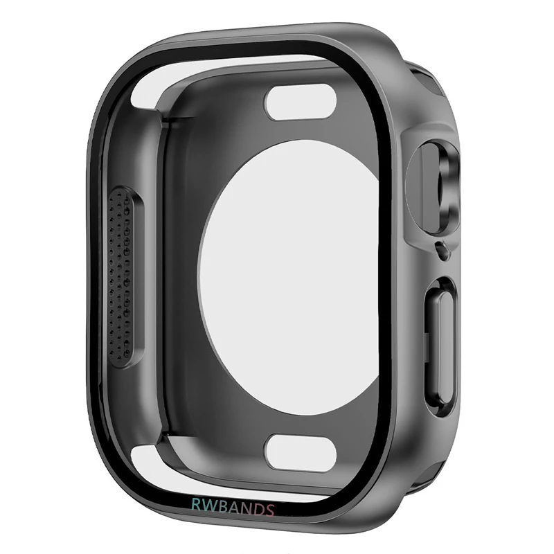 애플워치 46mm 45mm 44mm 40 41 42mm 하드 PC 앞뒤 범퍼 케이스 iwatch 10 9 8 7 SE 6 액세서리 스크린 보호 커버 썸네일 2