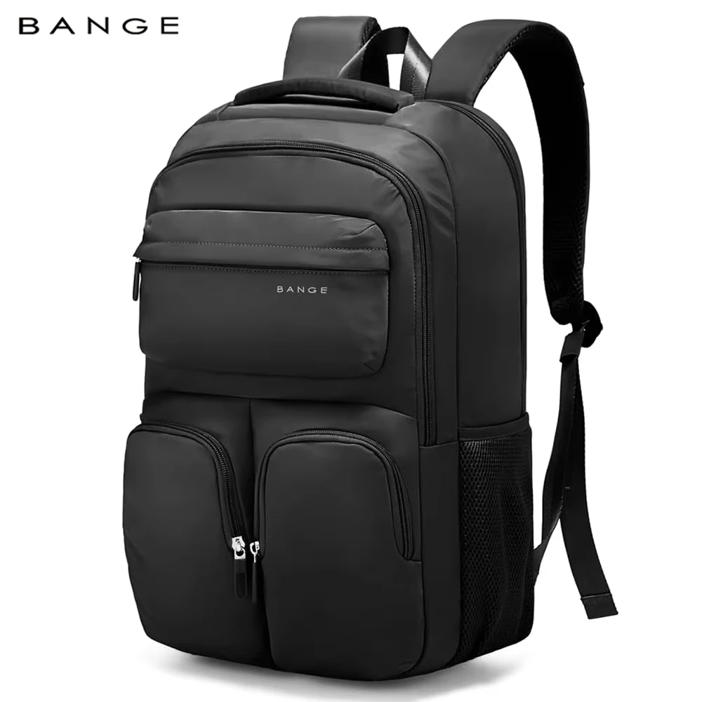 BANGE Trendy Men Minimalist Backpack Versatile Backpack Large Capacity School Student Computer Travel Bag Unisex Backpack Female
